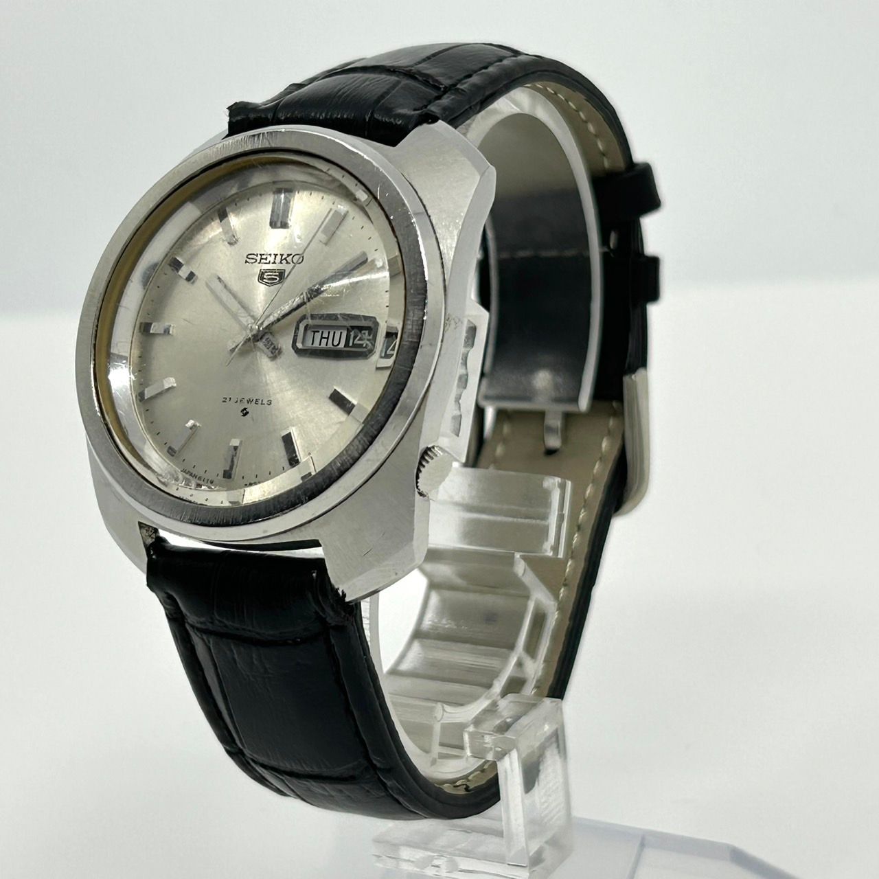 稼働品⁄新品ベルトSEIKO 稼働品 セイコー5 6119-8220 ラウンド 