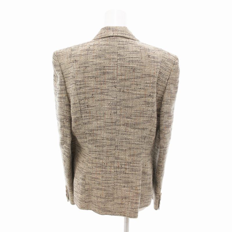 セリーヌ CELINE　ヴィンテージ　ツイード　テーラード　ジャケット　44 セリーヌ CELINE ヴィンテージ テーラードジャケット ツイード リネン