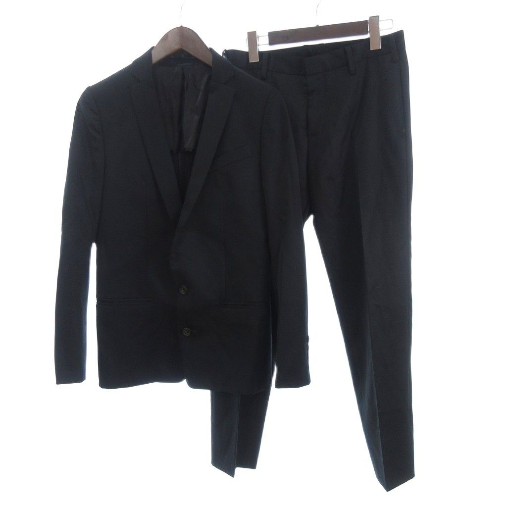 アトウ ato スーツ セットアップ 2 B パンツ スラックス テーパード 無地 42 黒 ブラック