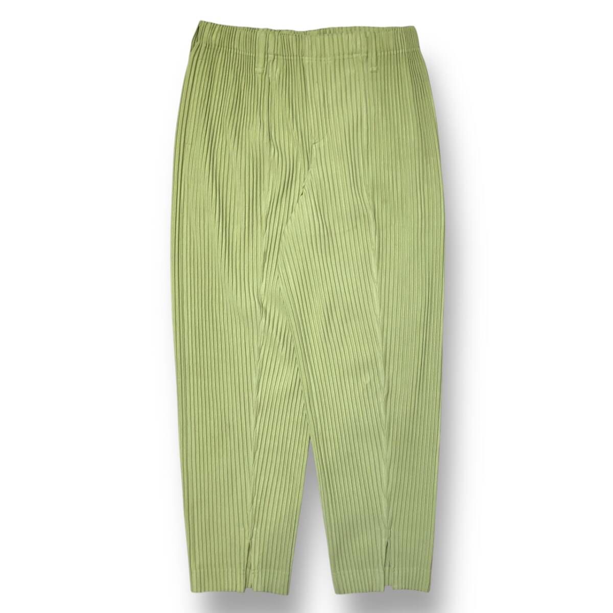 ISSEY MIYAKE MEN オリーブグリーン コットンパンツ バイカラー