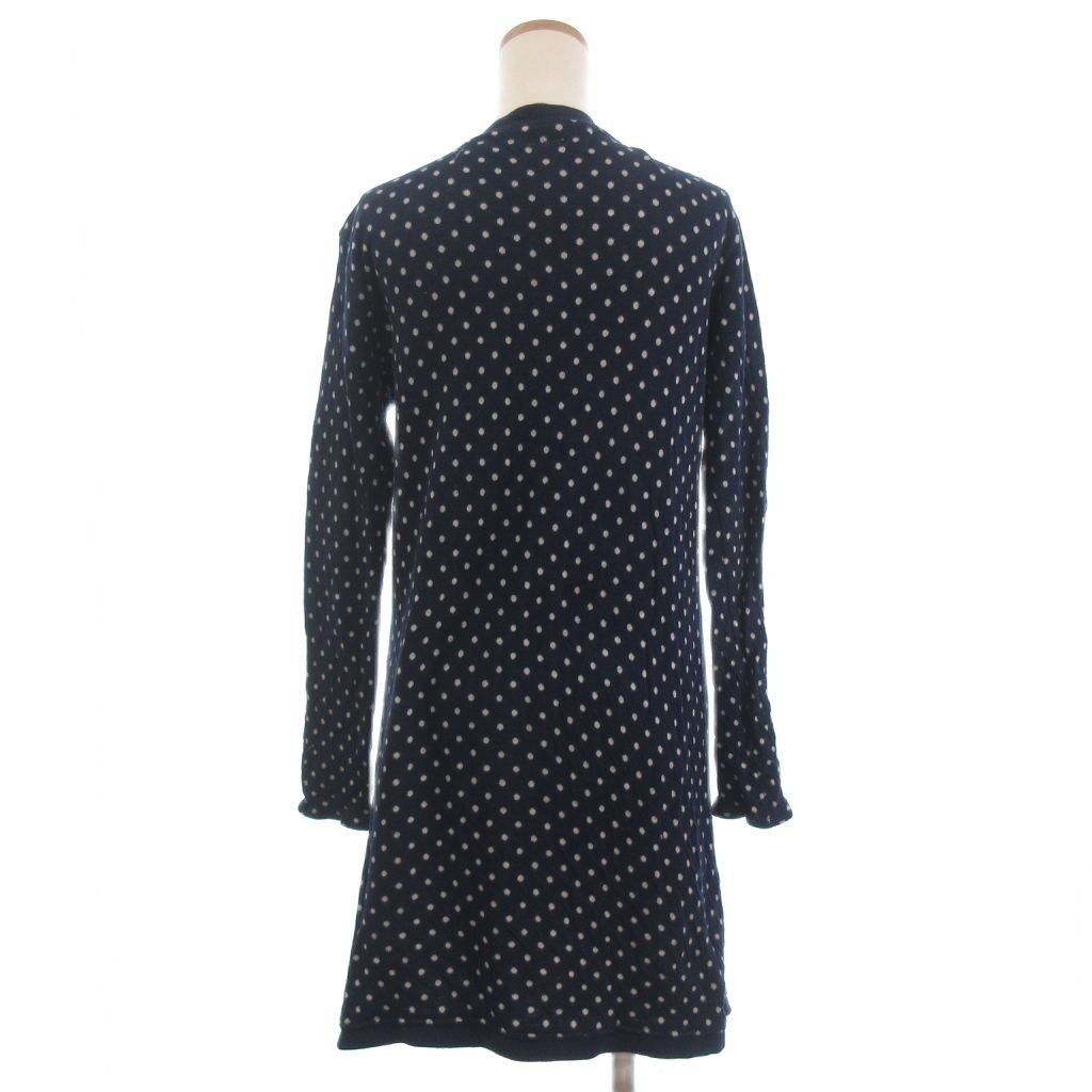 キャピタル kapital カーディガン ロング 水玉 ドット柄 麻 リネン混 V