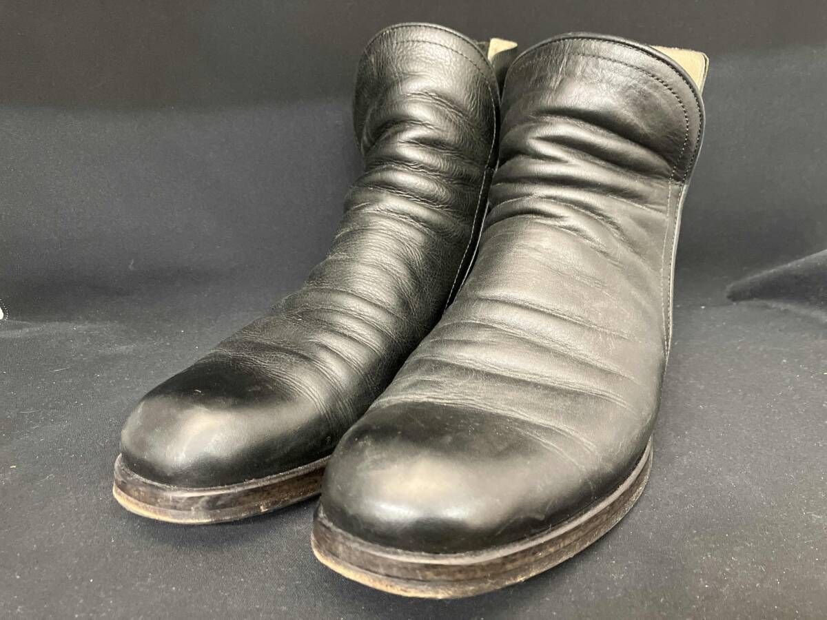 nil admirari ニルアドミラリ バックジップ レザーショートブーツ