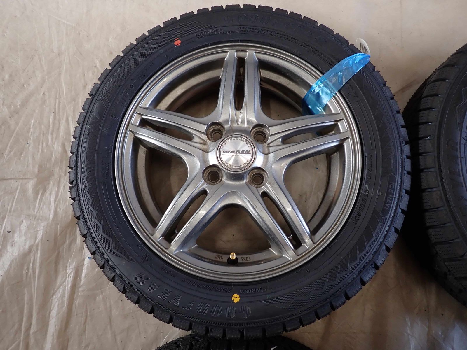  冬 製 4本SET 会社宛 155 65 R 14 4 5 J 75 Q グッドイヤー アイスナビ 8 アルミ デリカミニ スペーシア ムーヴ NO D 6767 14インチ タイヤ ホイールセット