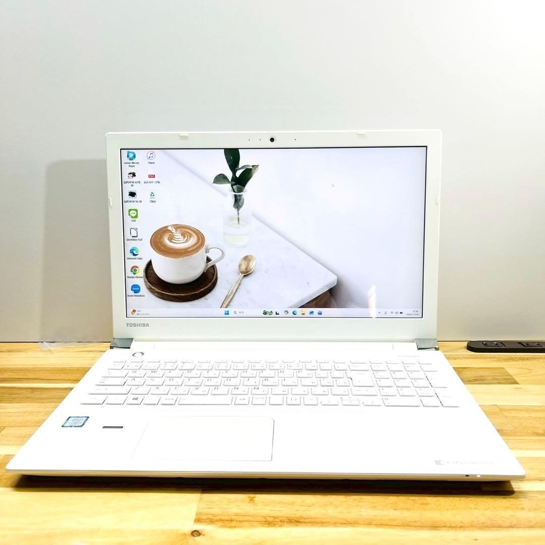 開店セール✨】美品フルHD✨SSD256GBで爆速！東芝dynabookホワイト 8GB