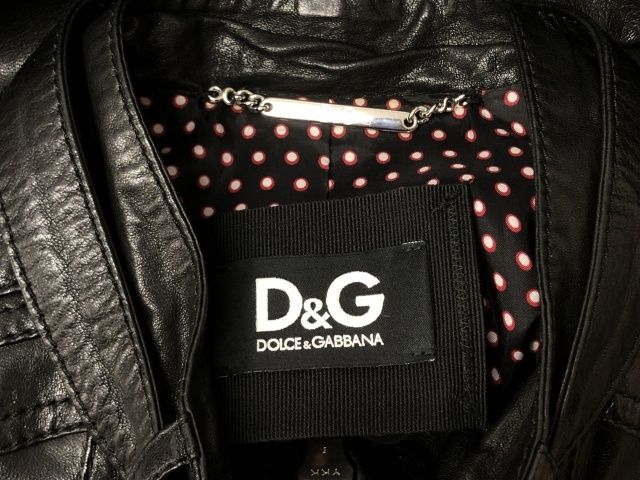 中古】 D&G ディーアンドジー レザージャケット シングル ドルチェ