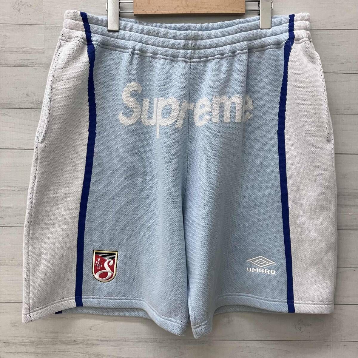 Supreme シュプリーム x Umbro アンブロ Knit Soccer Short 水色