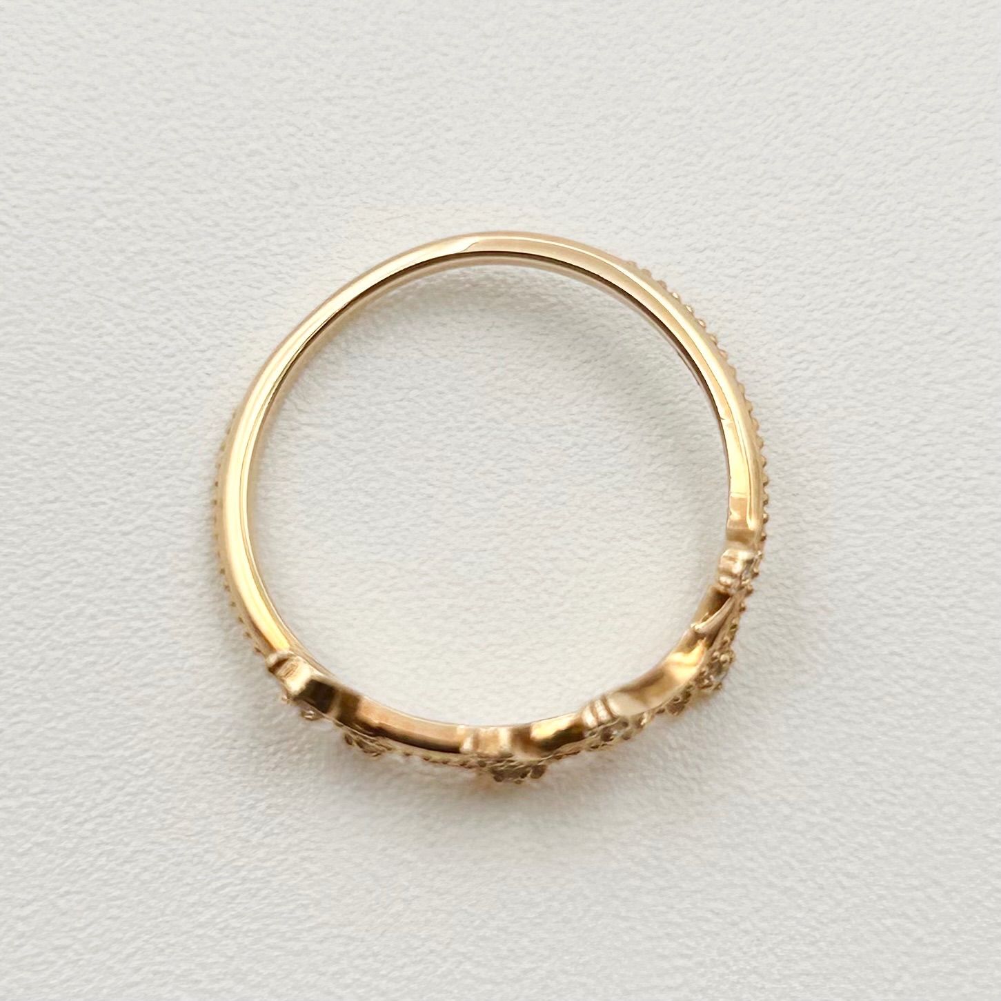 agete】k10リーフリング #9#10 2個セット agete】k10リーフリング #9