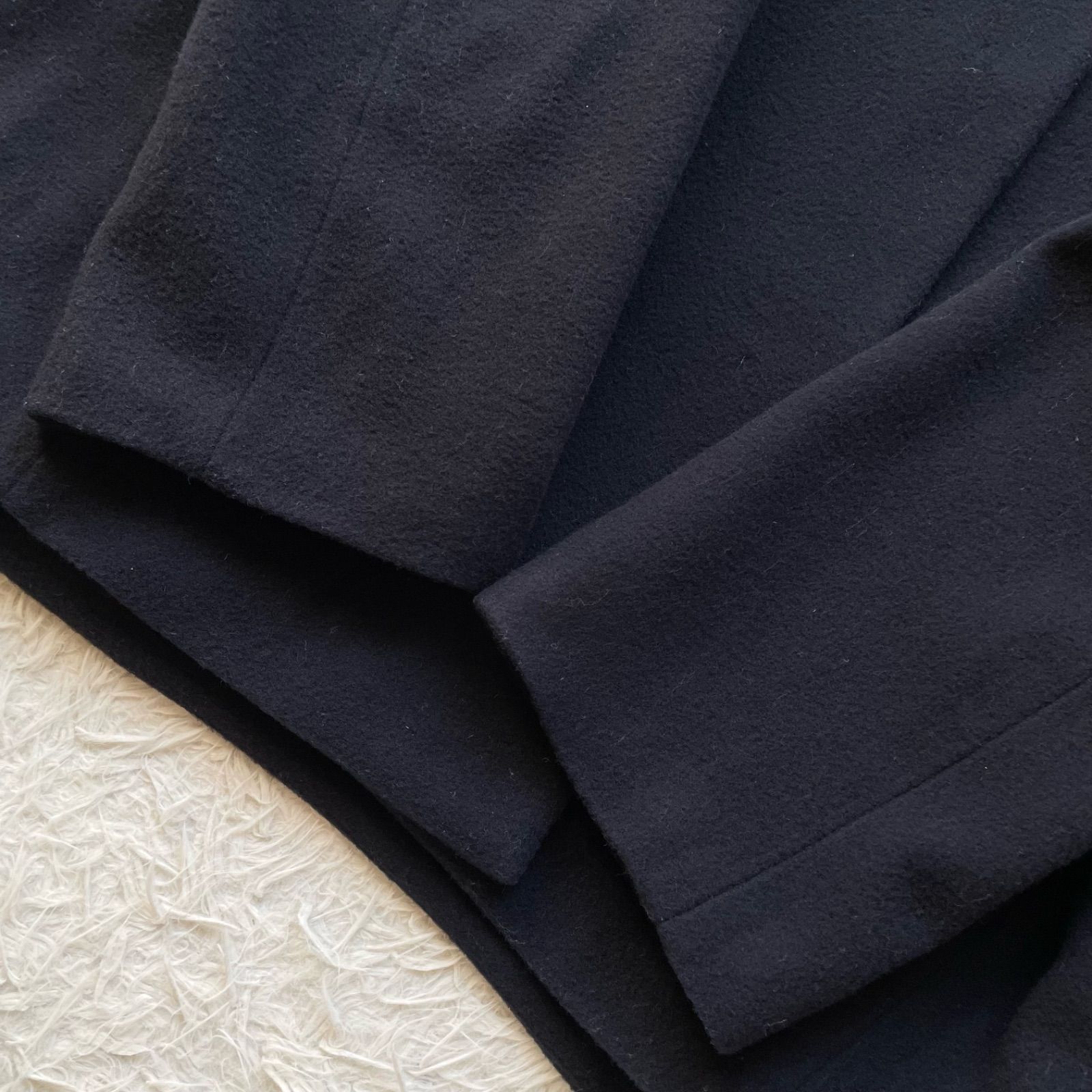 BEARDSLEY ビアズリー うしろぷっくりウールコート ノーカラーコート