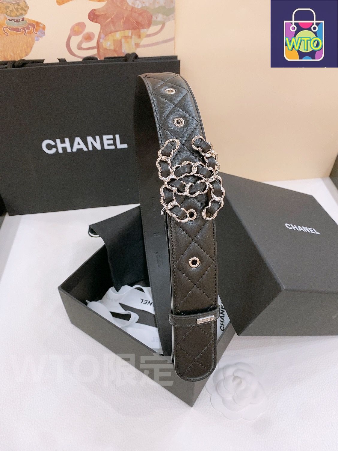 今日特価】Chanel シャネル レザーベルト - メルカリ
