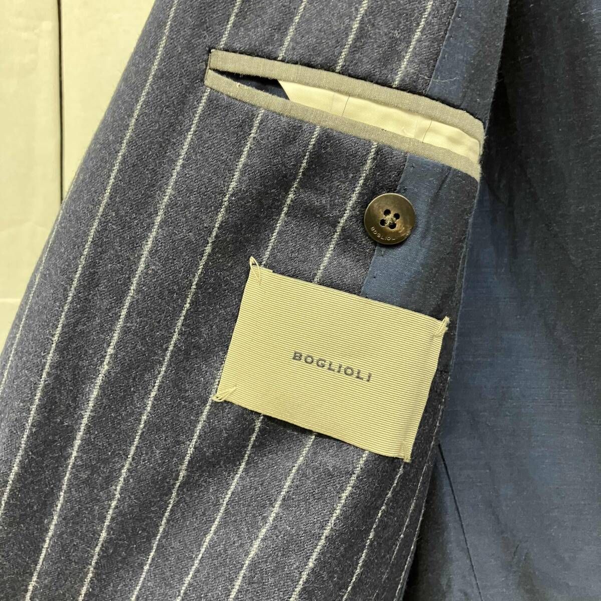 BOGLIOLI ボリオリ シアサッカー ストライプ テーラード ジャケット