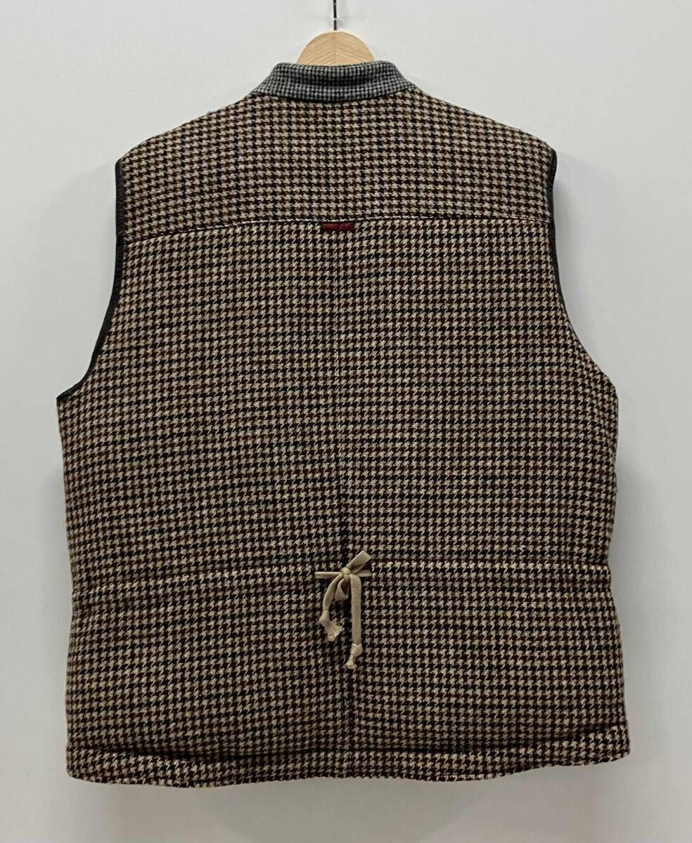 PAPAS パパス D0414FV 003 ダウンベスト ハリスツイード チェック