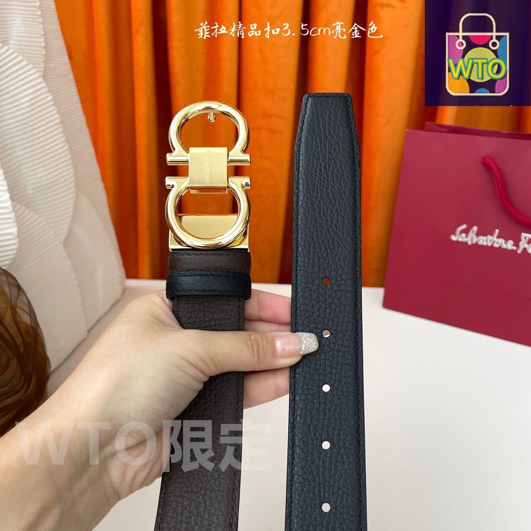 今日特価】FERRAGAMO フェラガモ ダブルフェイスレザーベルト - メルカリ