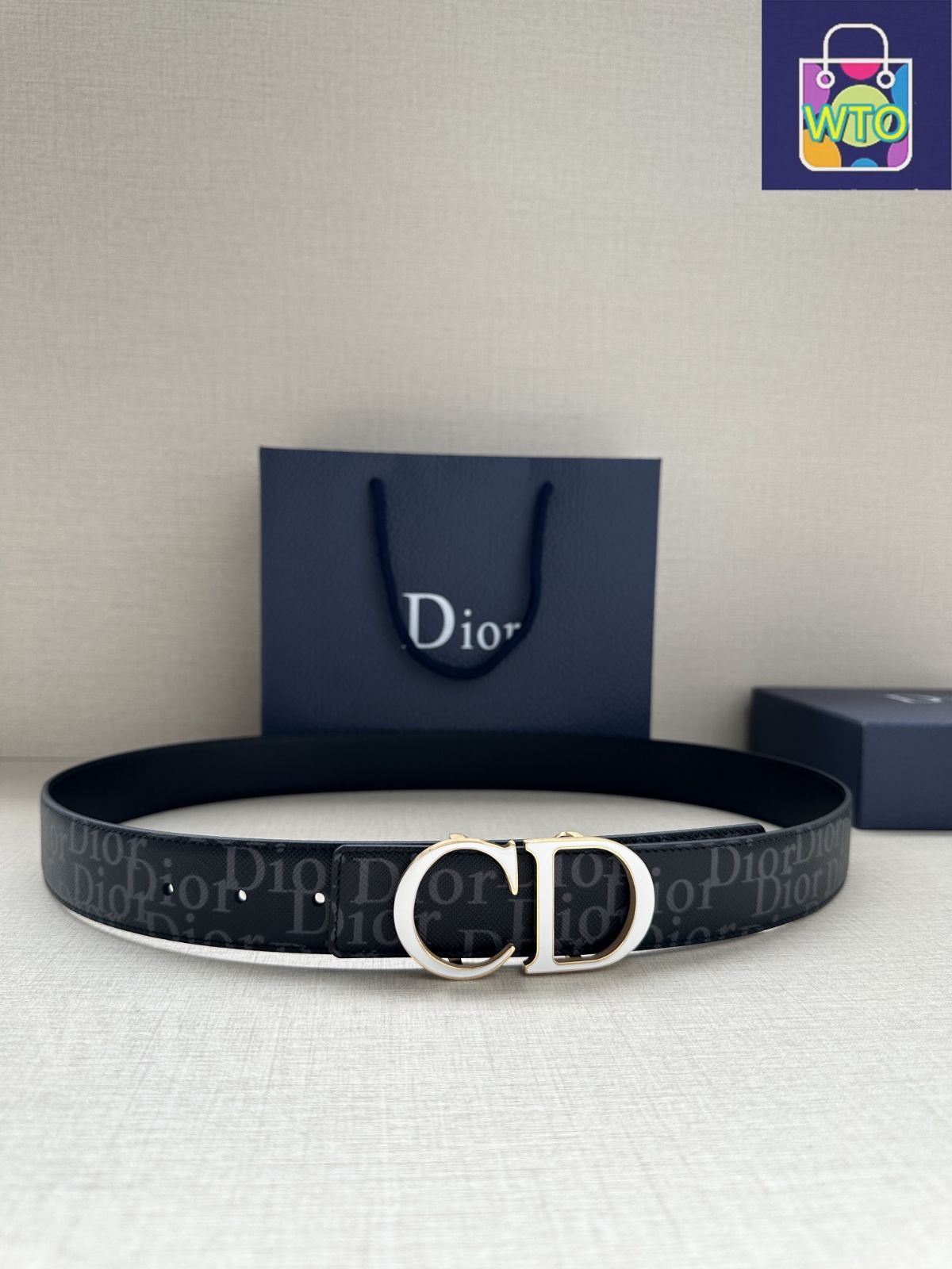 今日特価】Dior ディオール ダブルフェイス ベルト-1 - メルカリ
