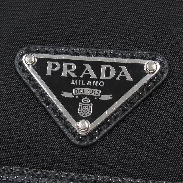 極美品 プラダ PRADA 財布 二つ折り ナイロン サフィアーノ レザー