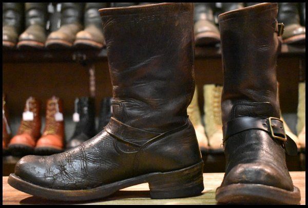 8 D 50 S Vintage HY TEST エンジニア ブラック 黒 ビルトライトソール ビンテージ ブーツ GP 283