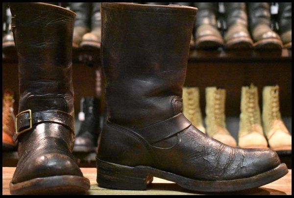 8 D 50 S Vintage HY TEST エンジニア ブラック 黒 ビルトライトソール ビンテージ ブーツ GP 283