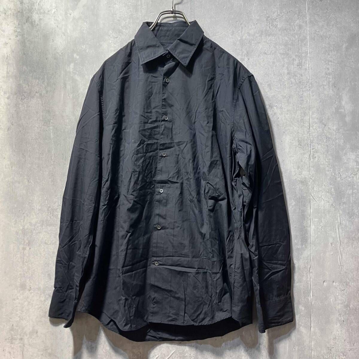 Jil sander front design shirt black フロントデザインシャツ 長袖 
