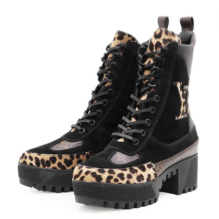 ☆美品☆ルイヴィトン　ローリエートブーツ　38.5 ヴィトン ローリエートライン スエード レザー モノグラム アンクル