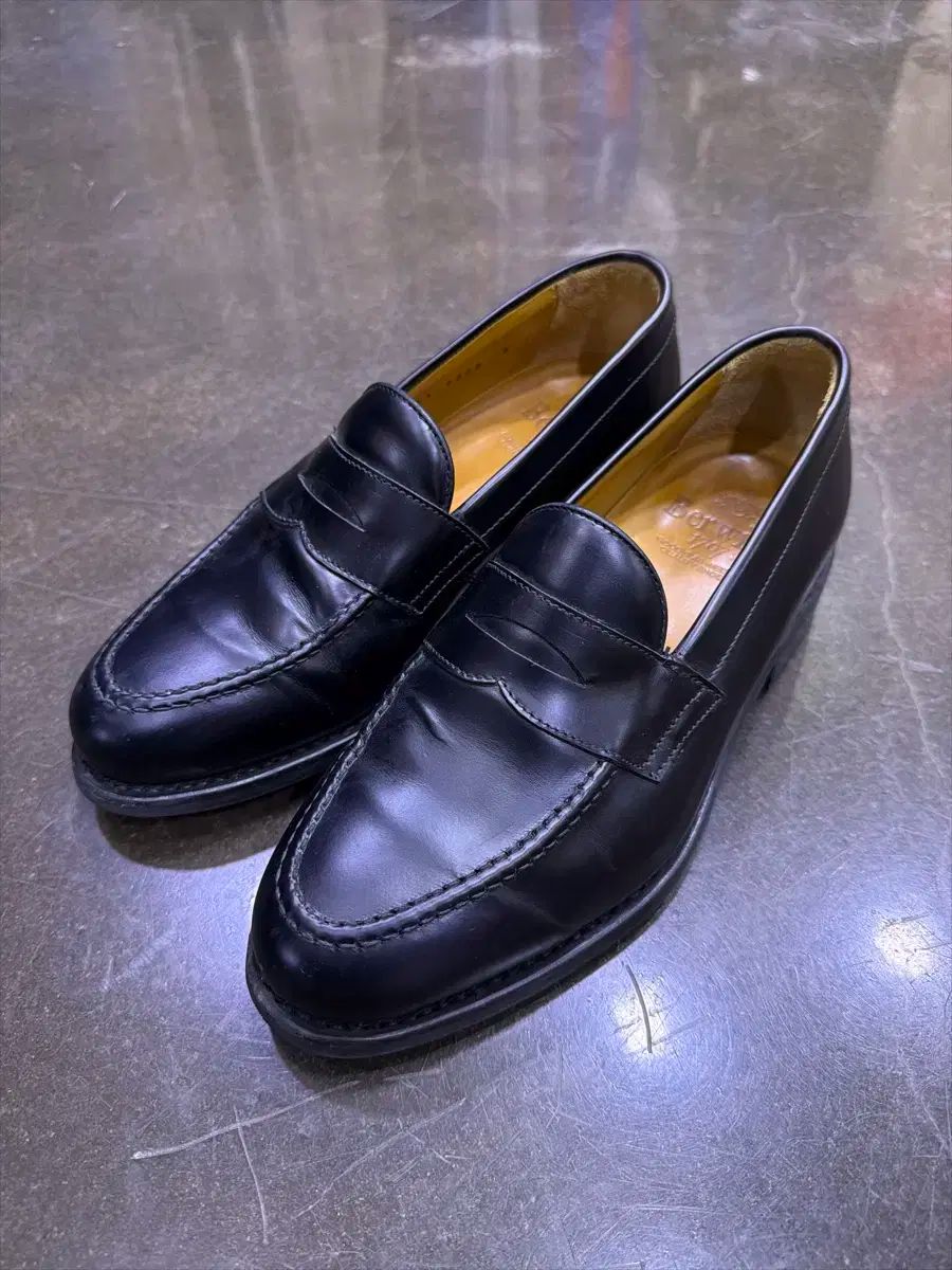 バーウィック 9628 Classic ペニーローファー ブラック サイズ 5 (240)