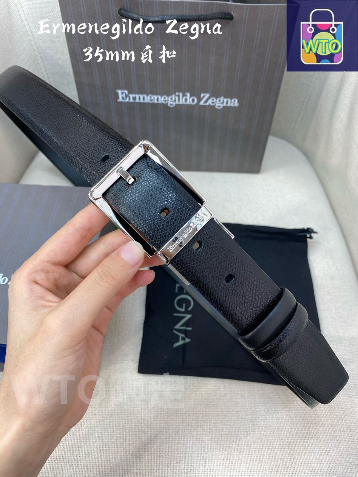 今日特価】Zegna メンズ 35MM レザーベルト - メルカリ