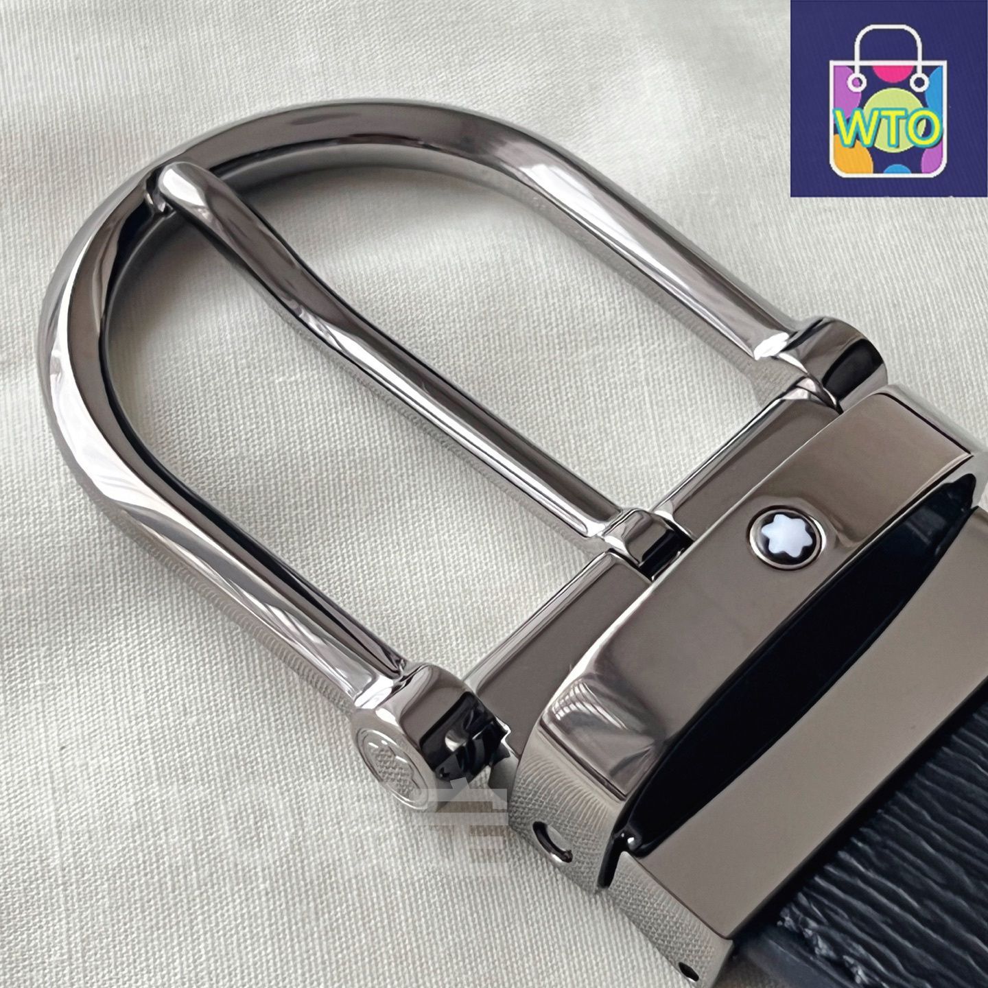 今日特価】Montblanc レクタンギュラーブラックベルト - メルカリ