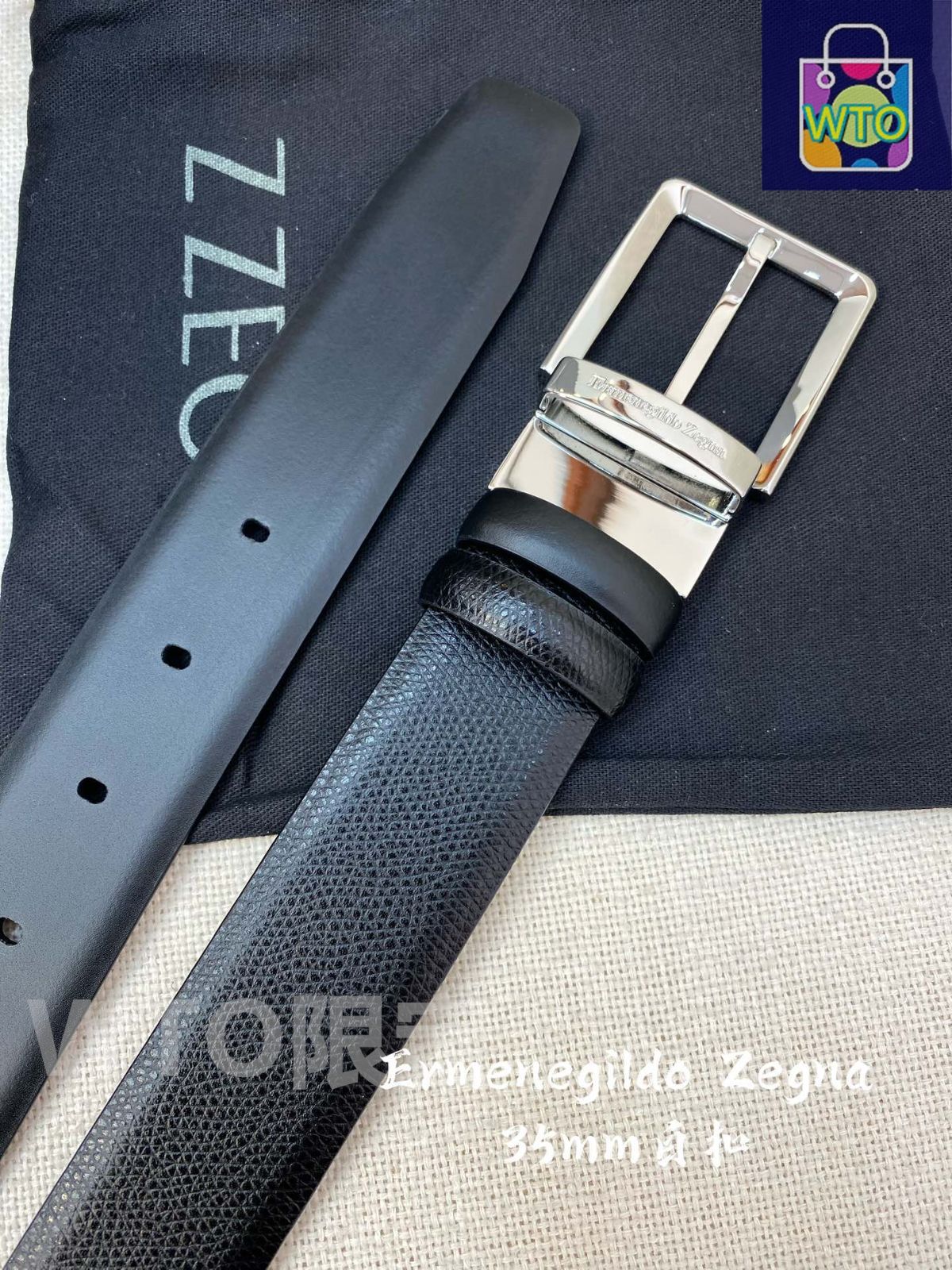 BG7000LD 激レあ 今日特価】Zegna メンズ 35MM レザーベルト - メルカリ