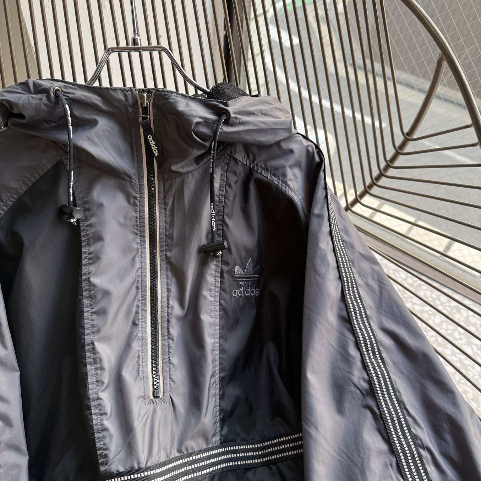 adidas / 90s- half zip anorak【ハーフジップ、ナイロンジャケット 