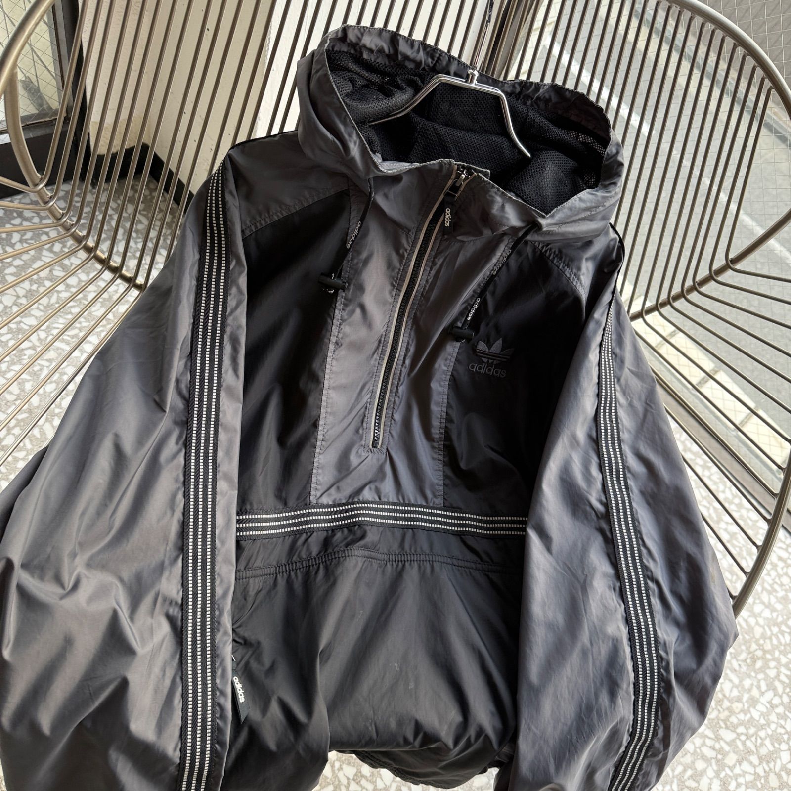 adidas / 90s- half zip anorak【ハーフジップ、ナイロンジャケット