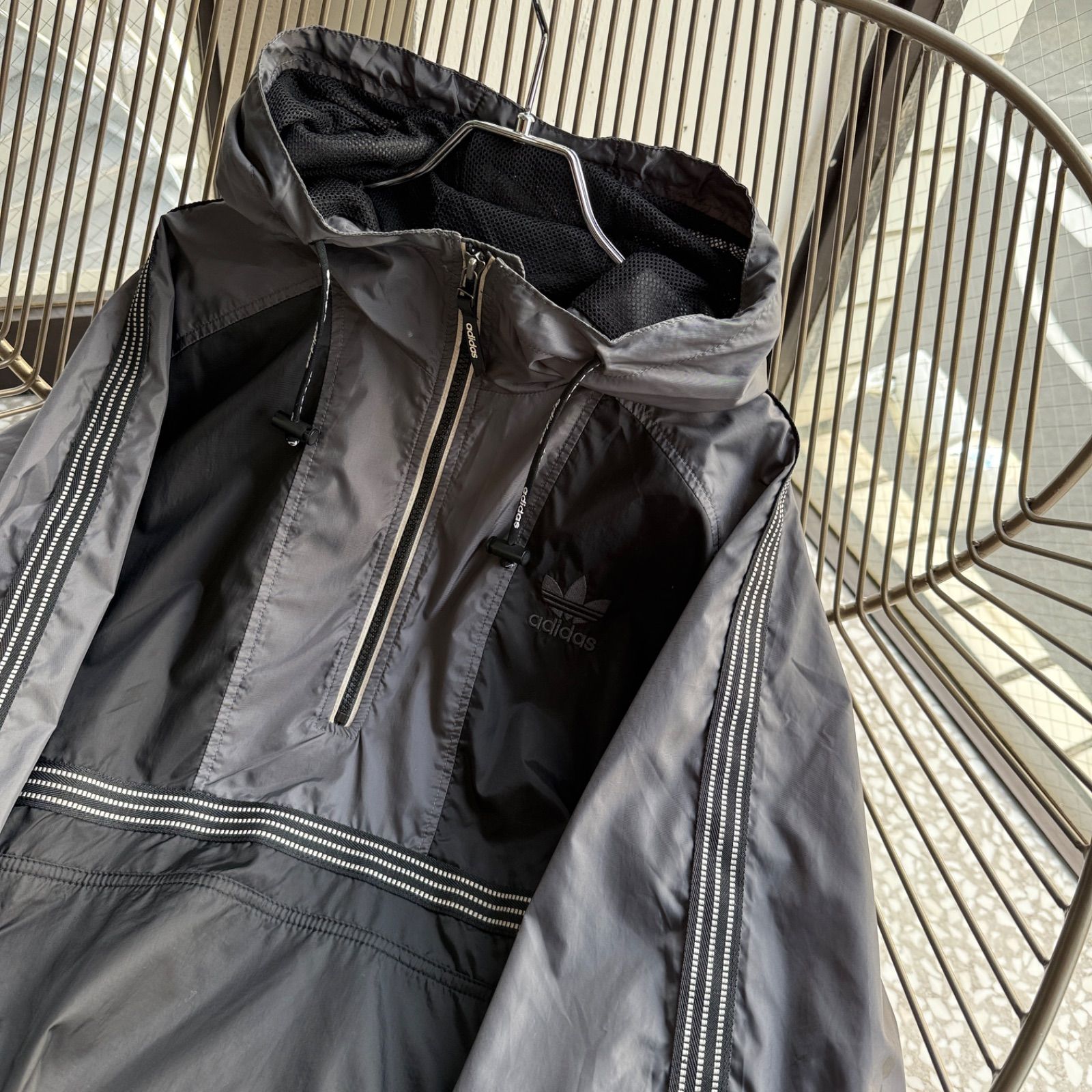 adidas / 90s- half zip anorak【ハーフジップ、ナイロンジャケット