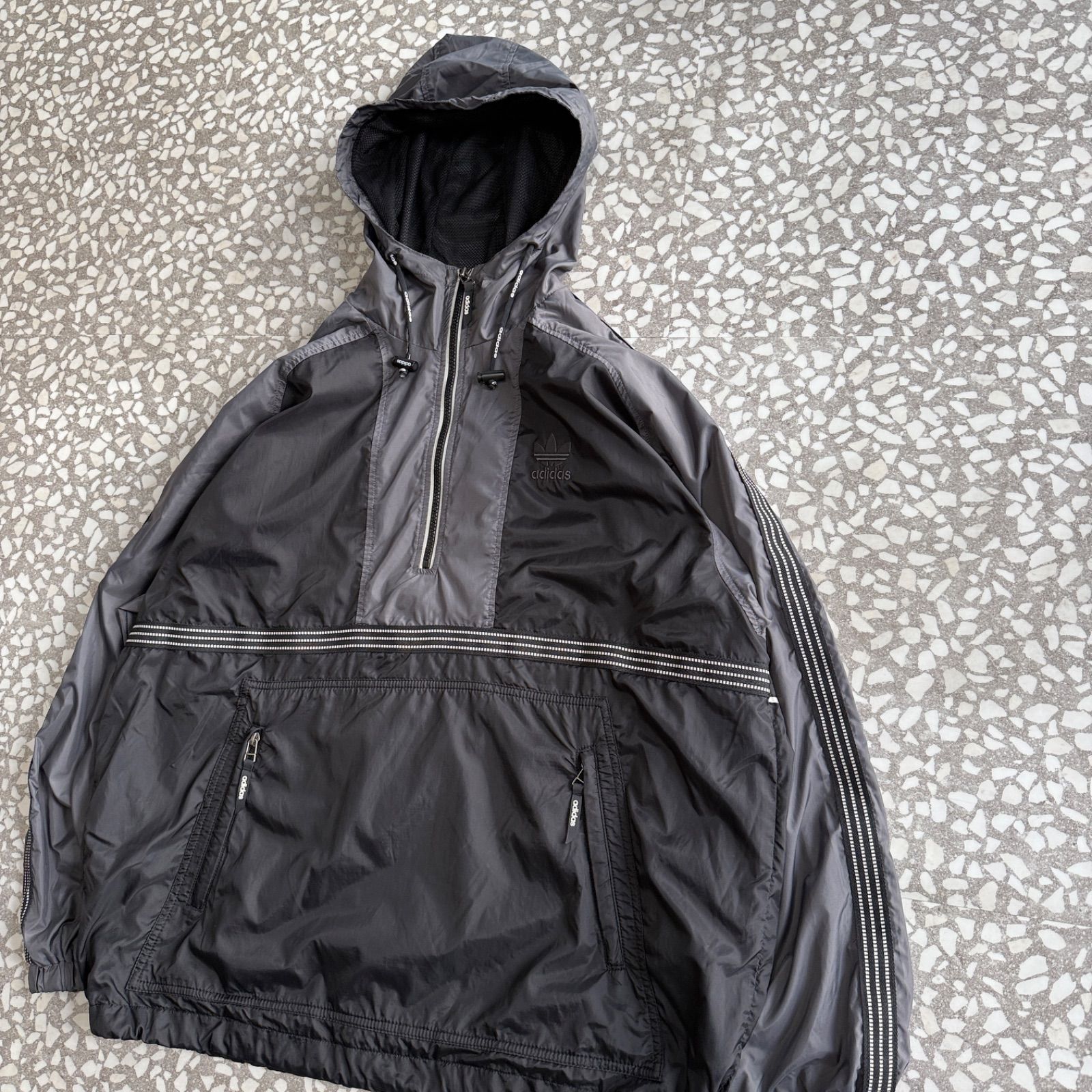 adidas / 90s- half zip anorak【ハーフジップ、ナイロンジャケット