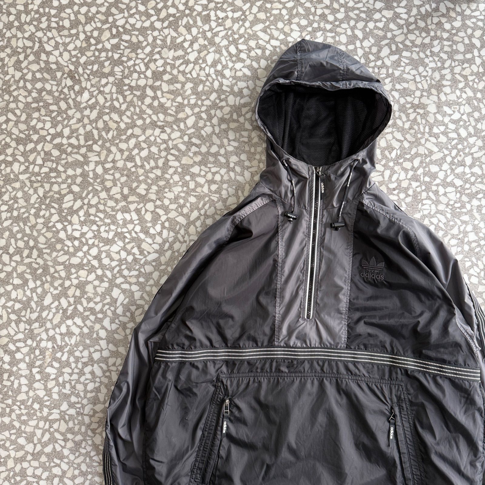 adidas / 90s- half zip anorak【ハーフジップ、ナイロンジャケット 