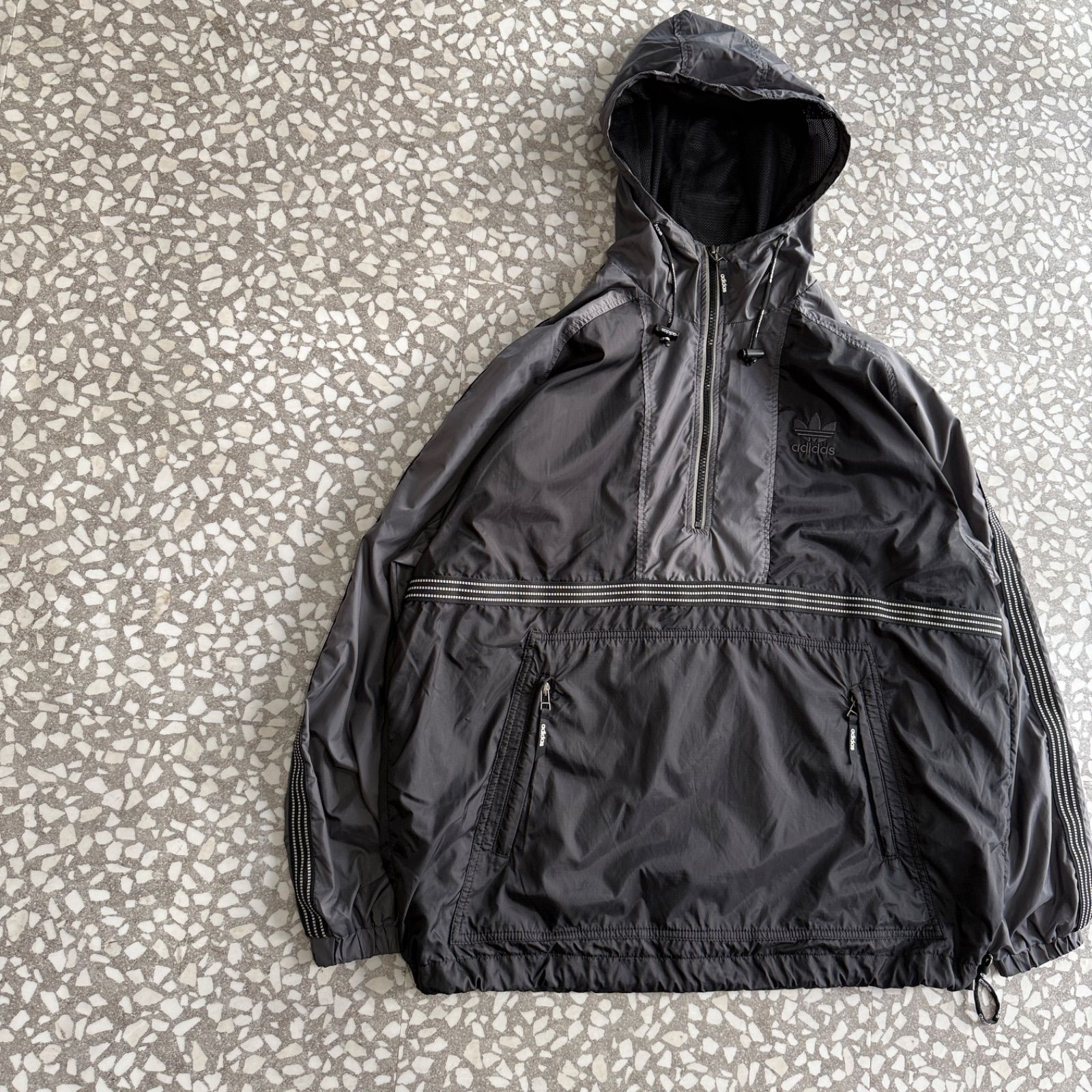 adidas / 90s- half zip anorak【ハーフジップ、ナイロンジャケット 