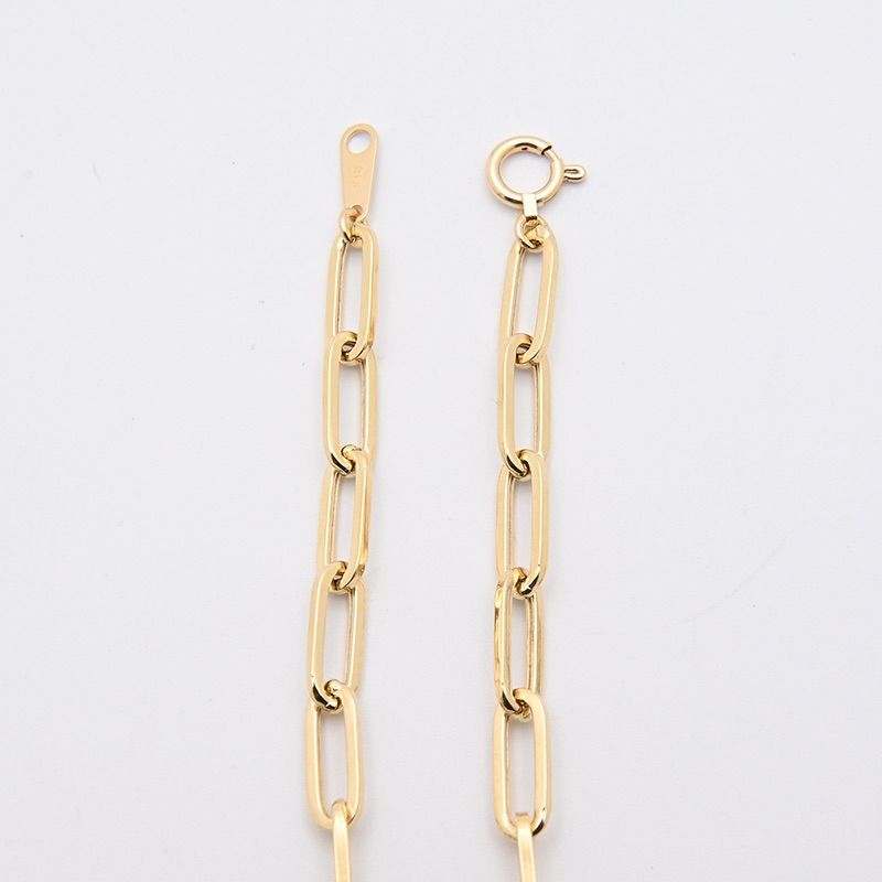 K18 ペーパークリップ ネックレス 幅4.8mm 10.5g 50cm 新品 - メルカリ