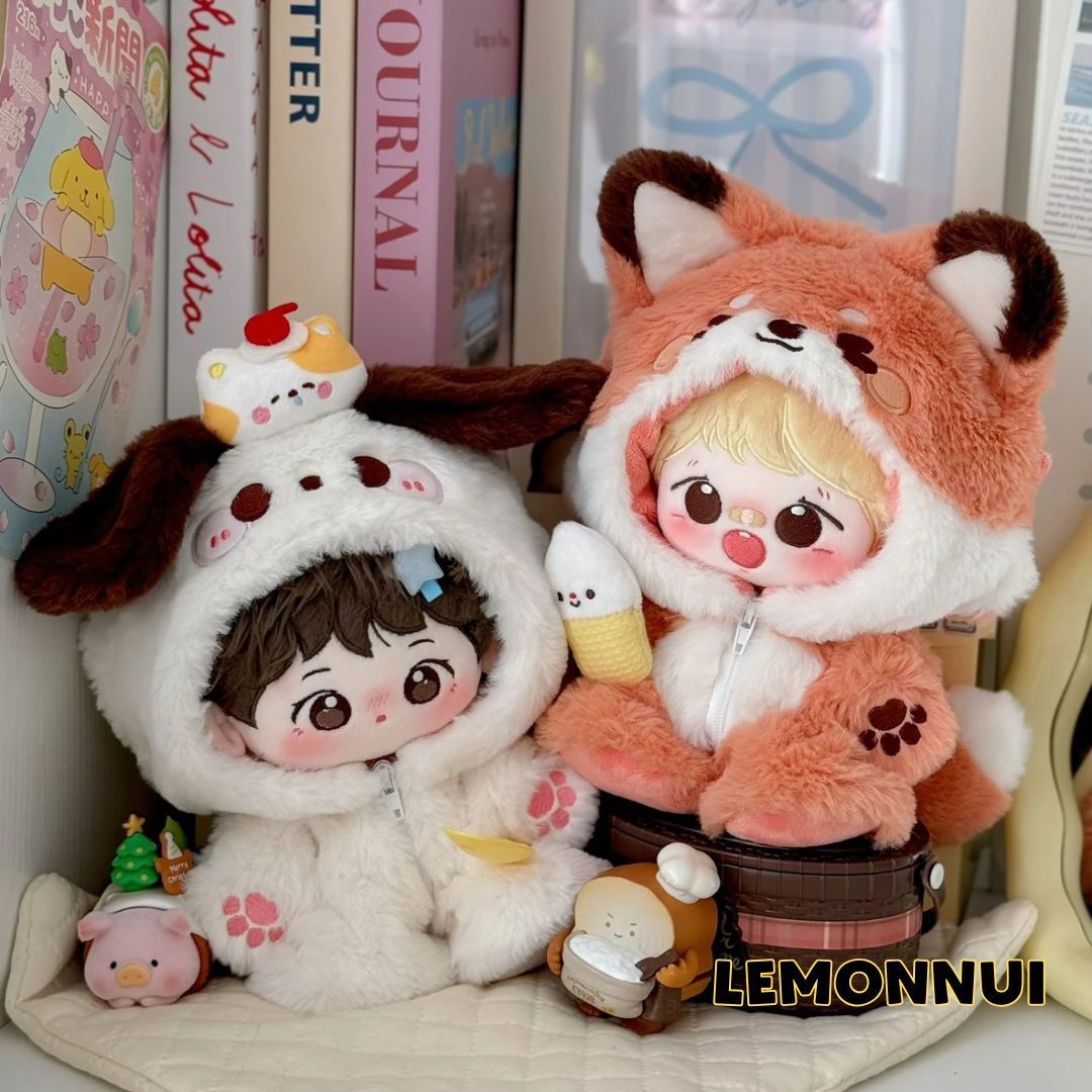 ピの ぬい服着ぐるみ♡ちびぐるみ2着♡キツネちゃん ピの ぬい服