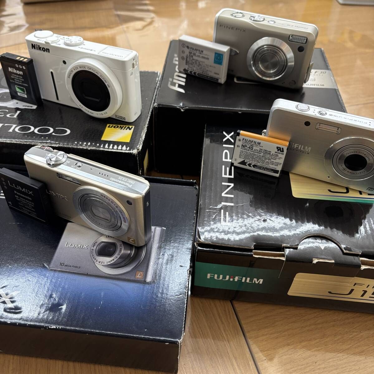 コンデジ まとめ コンパクトデジタルカメラ 4台セット 動作品 バッテリー 充電器 元 き P 333
