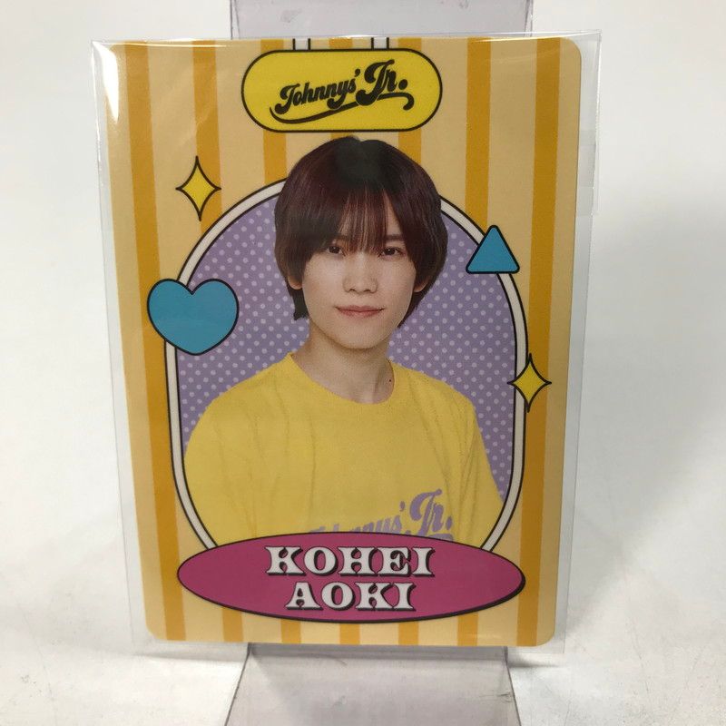 中古美品】 少年忍者 青木滉平 缶バッジ プロフィールカード セット