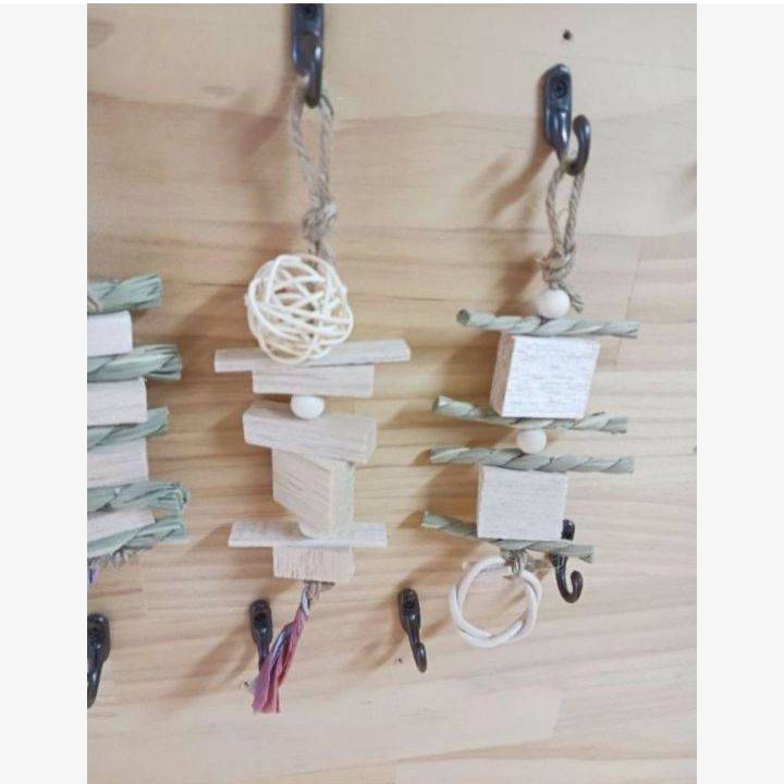 BI50×2セット インコ ガジガジおもちゃ サクサクバルサとい草のセット