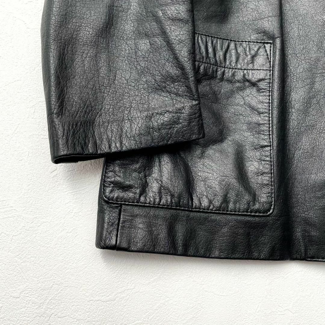 ビンテージ　20471120 レザージャケット ビンテージ 90s テーラードジャケット レザージャケット 本川 牛革