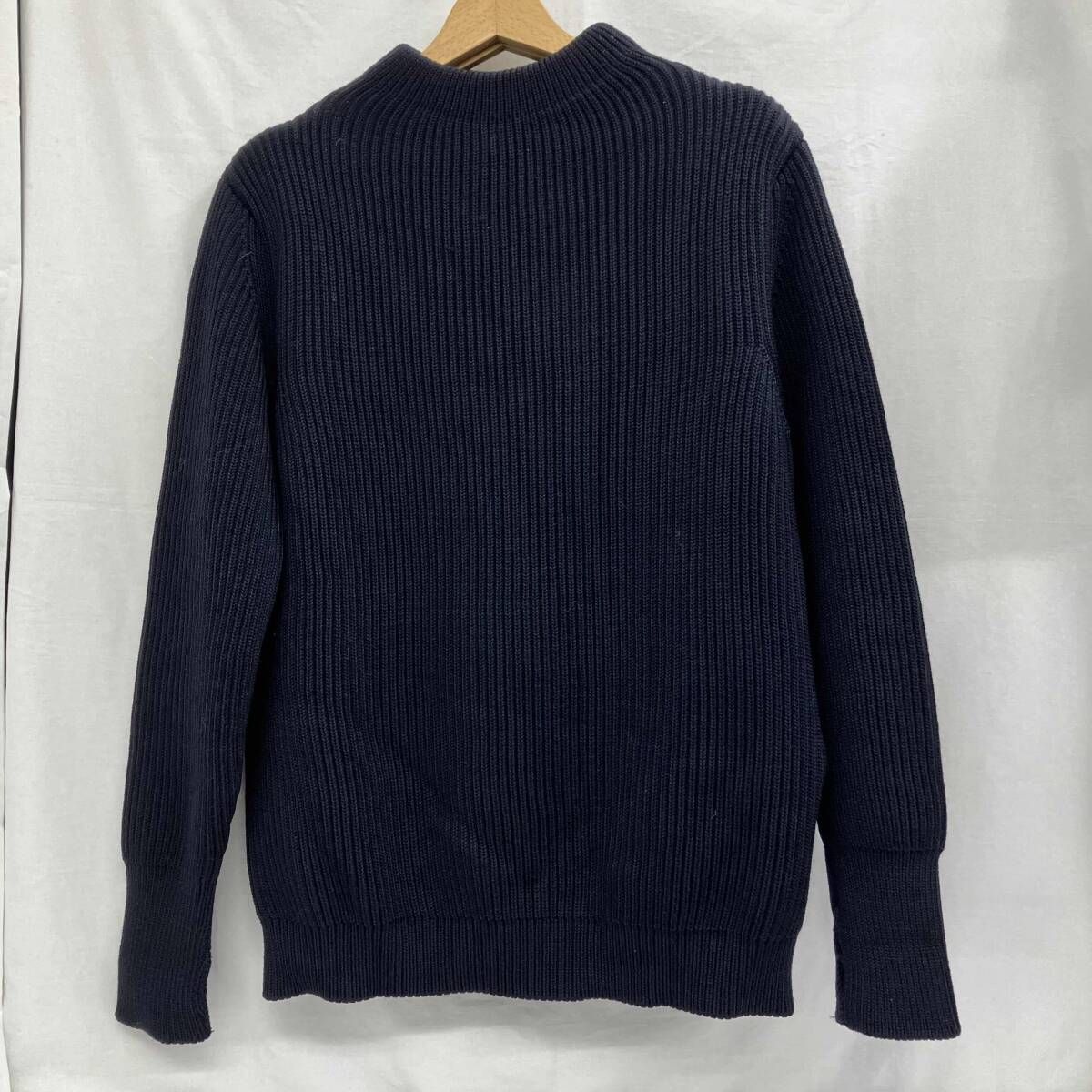 未使用 定番 アンデルセンアンデルセン 5ゲージ ネイビーセーター S 濃紺 アンデルセンアンデルセン ANDERSEN-ANDERSEN ニット クルーネック