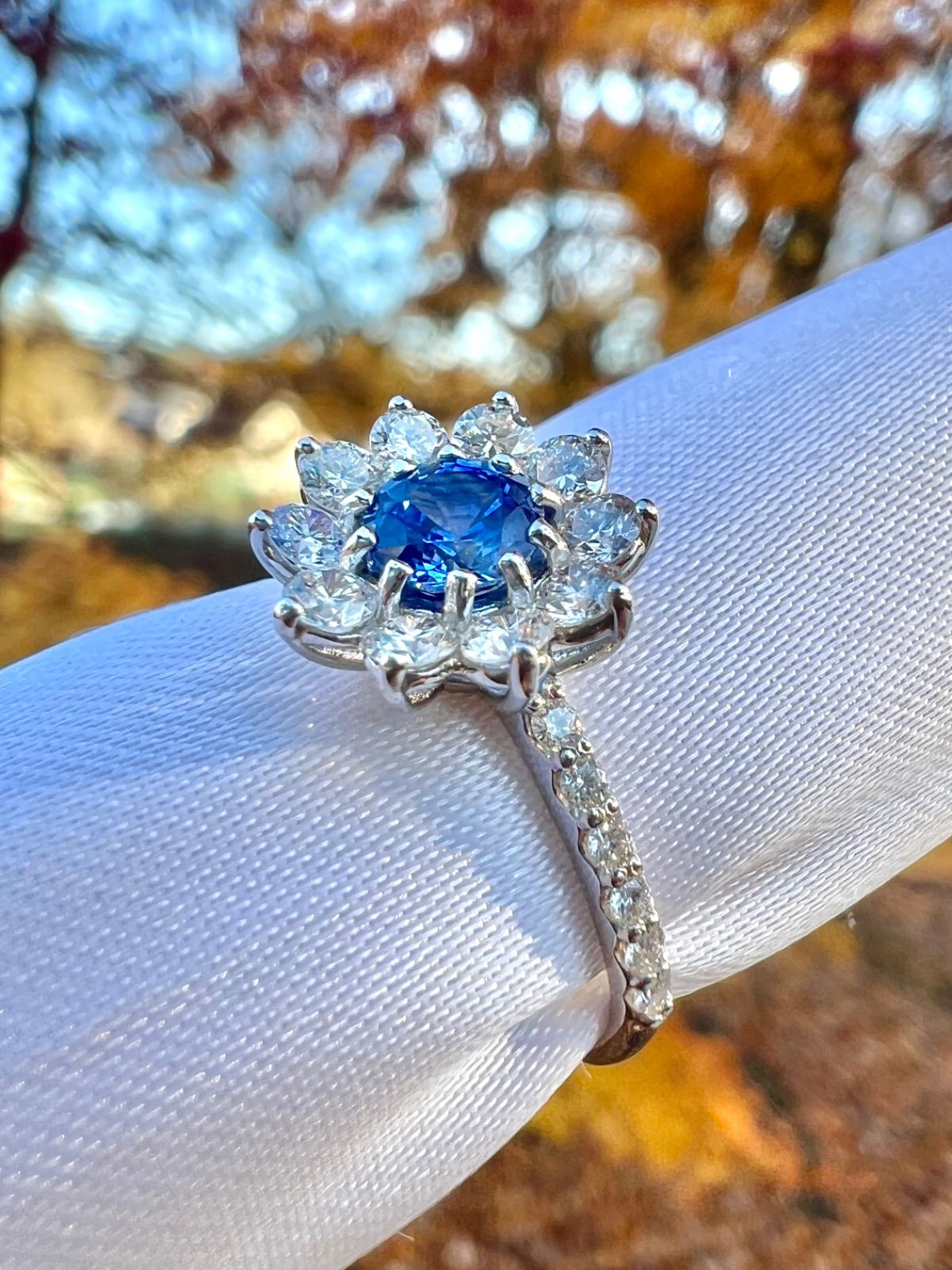 JQ81★高級 コーンフラワーブルーS1.05ct D pt リングAIGS鑑付 JQ81☆高級 コーンフラワーブルーS1.05ct D pt リングAIGS鑑付 楽天