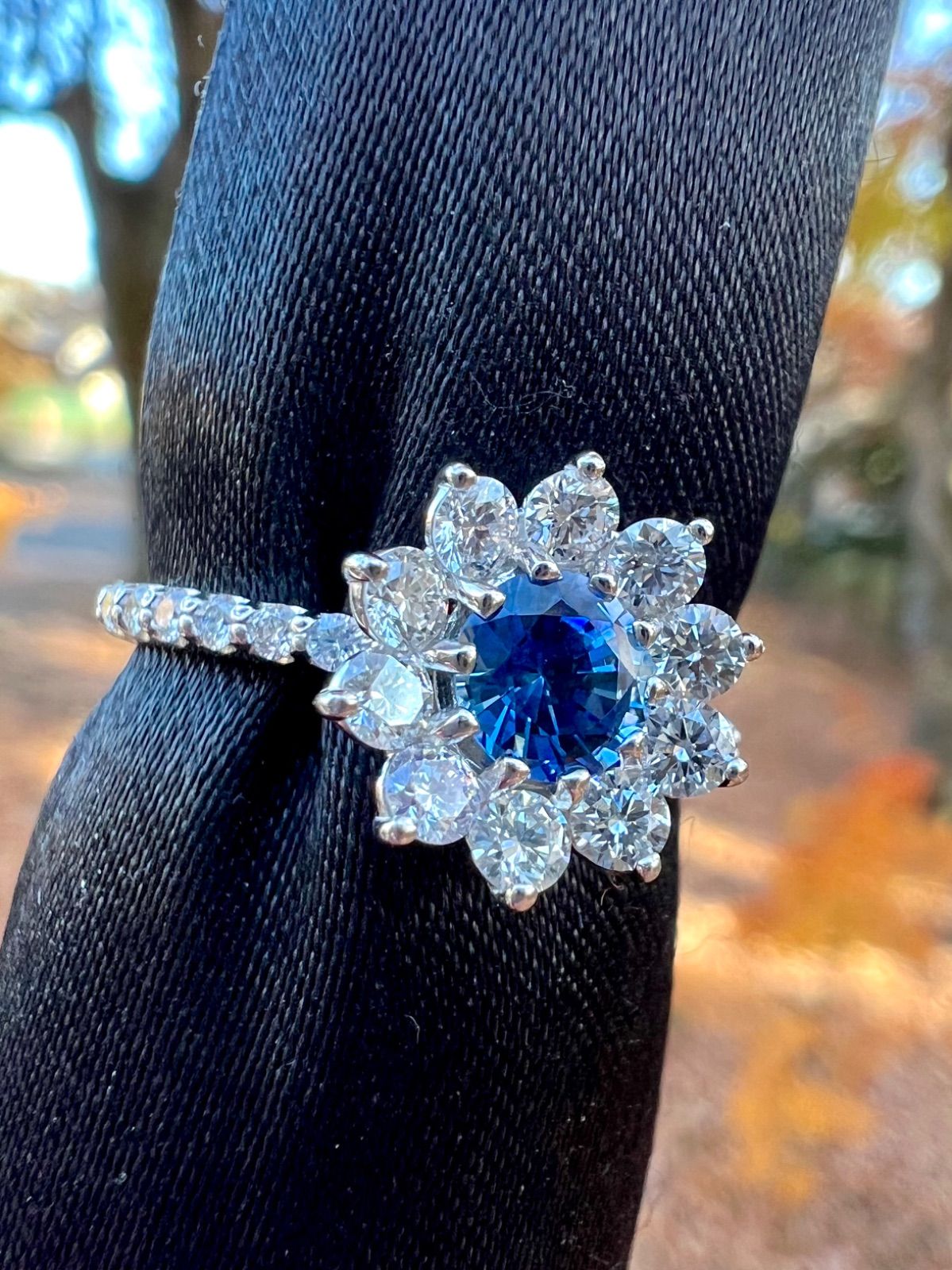 JQ11★最高級 コーンフラワーブルーS1.36ct D pt リング 鑑別付 JQ11☆最高級 コーンフラワーブルーS1.36ct D pt リング 鑑別付 jewel