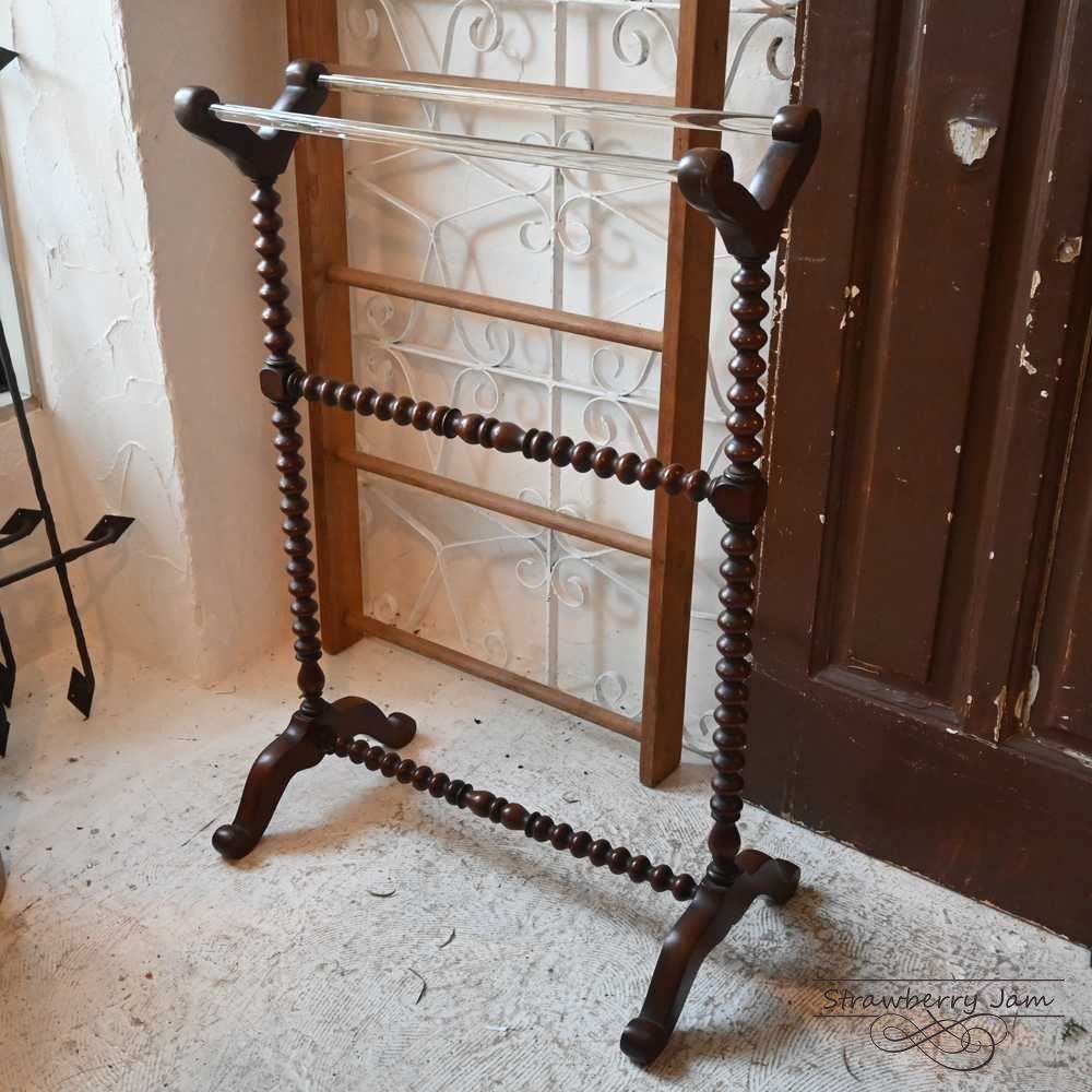 イギリス アンティーク 家具 タオルハンガー タオル掛け 英国 6899d