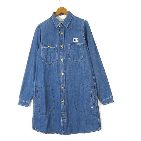 リー LEE カバーオール デニム ワンピース 89622 ロゴボタン 長袖 M