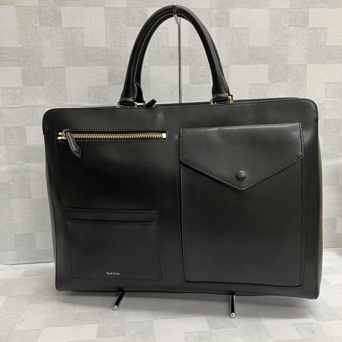 PAUL SMITH ポールスミス レザーブリーフケース ブリーフケース レザー ブラック