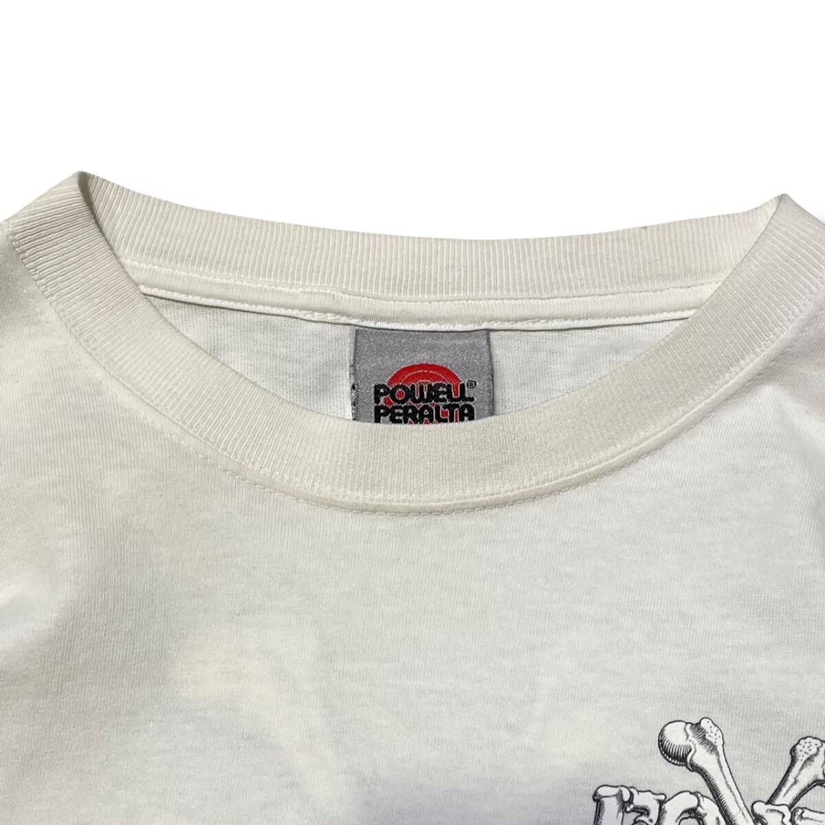 00s POWELL PERALTA 長袖シャツ BONES袖プリント LSカットソー Mサイズ