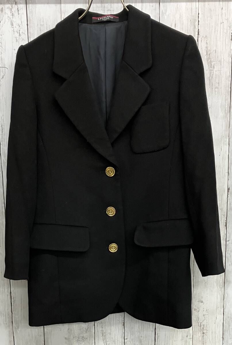 LEONARD ウールジャケット レオナール テーラードジャケット 花柄