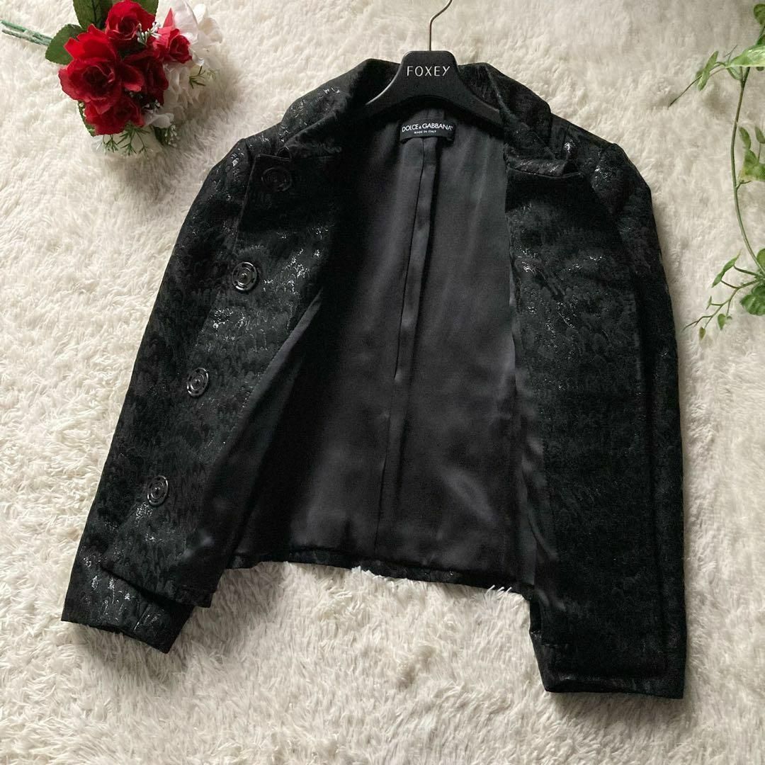 ドルチェ＆ガッバーナ ジャガードジャケット フォーマル ピーコック柄