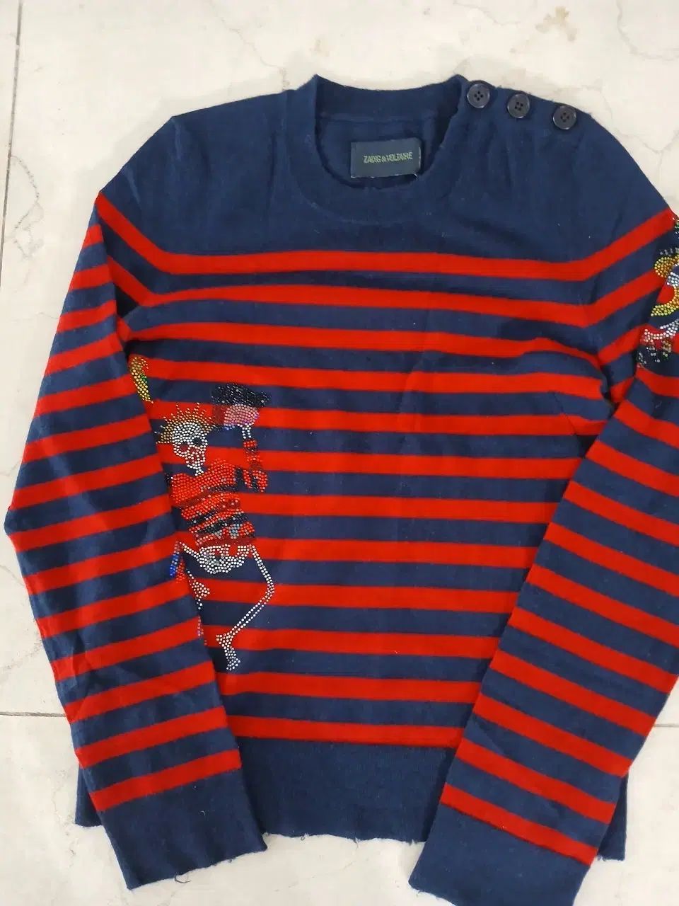 ZADIG&VOLTAIRE ザディグ・エ・ヴォルテール スカル装飾 カシミア100