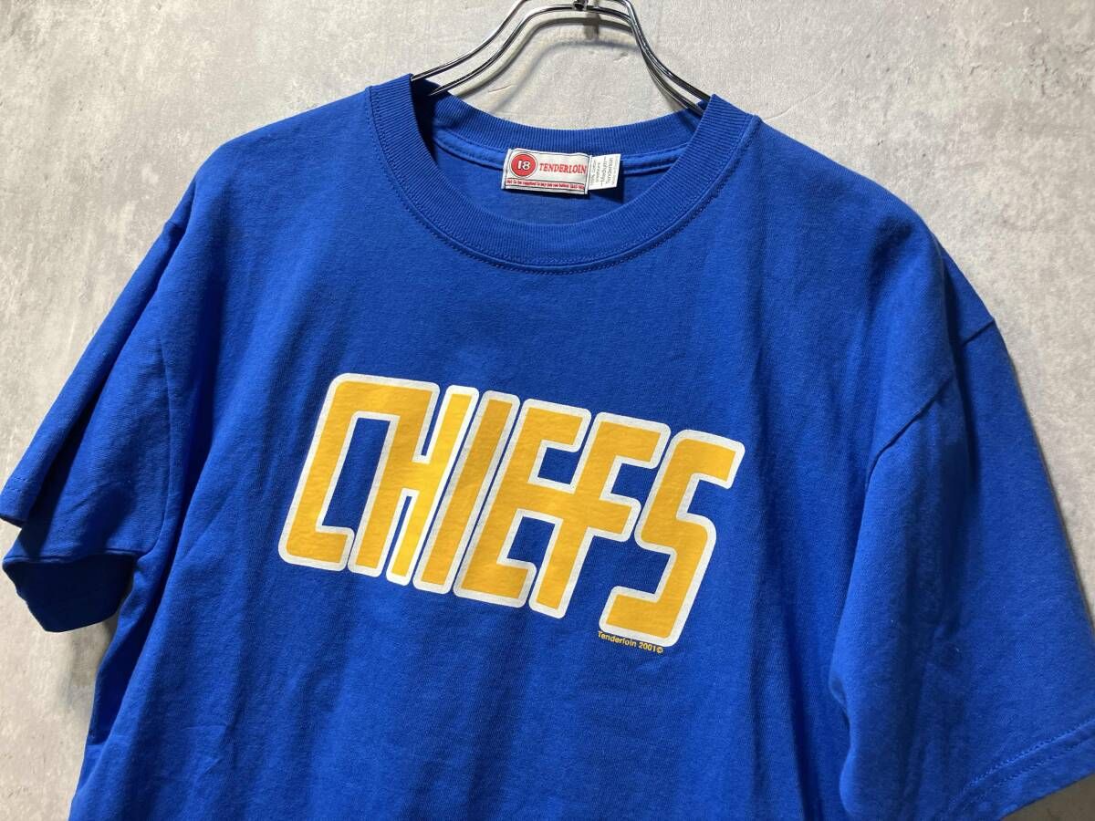 TENDERLOIN CHIEFS TEE BLUE Medium 半袖Tシャツ テンダーロイン