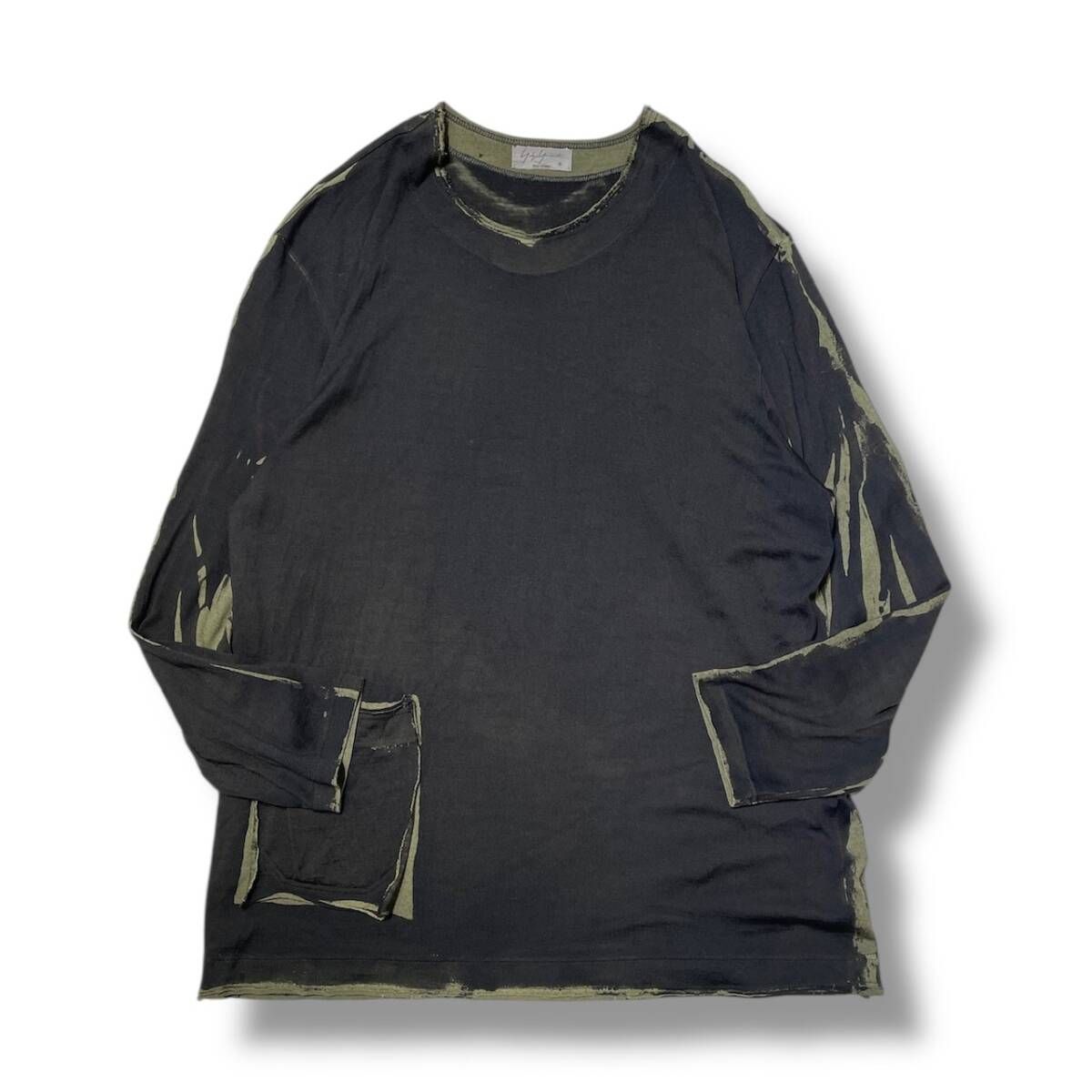 ヨウジヤマモトプールオム インクジェットプリント 長袖カットソー